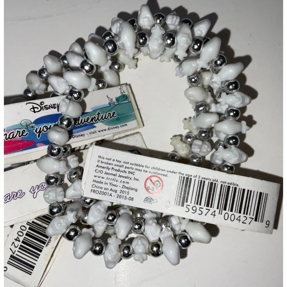 NWT Lot 28 Disney‎ Frozen Olaf Snowflakes TRRTLZ Friendship Bracelets Blue White